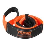 VEVOR Recovery Tow Strap 76.2 mm, 2.4 m 16329 kg Break Strength, Triple Reinforced Loop Straps, Tree Saver, Winch Line Extension Strap, Off Road Towing and Recovery, Extreme Weather Resistance