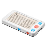 VEVOR Portable Digital Magnifier, 127mm HD Electronic Video Magnifier for Low Version, 4X - 32X Zoom Electronic Reading Aid with 17 Color Mode, AV Output, Foldable Handle & 5-Level Screen Brightness