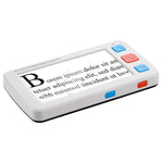 VEVOR Portable Digital Magnifier, 127mm HD Electronic Video Magnifier for Low Version, 4X - 32X Zoom Electronic Reading Aid with 17 Color Mode, AV Output, Foldable Handle & 5-Level Screen Brightness