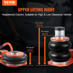 VEVOR Air Jack 3 Ton/2993.7 kg Pneumatic Jack with Heightened Column for Sedan