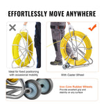 VEVOR Fish Tape Puller Fiberglass 200mx7,9mm (656 ft 5/16 in) Wire Cable Running Duct Rodder