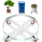 VEVOR 208.2 L Heavy Duty Drum Dolly, 453.6 kg Load Capacity, Barrel Dolly Cart Drum Caddy, Non Tipping Hand Truck Capacity Dollies with Steel Frame 4 Swivel Casters Wheel, for Warehouse Drum Handling