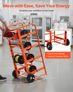 VEVOR Wire Spool Rack, 11 Rods, Multi-Spool Wire Rack Dispenser, Cable Caddy with Wheels, Cable Holder with Storage Tray for Wiring Storage, for Electrical, Industrial & Retail Use, Working Efficiency