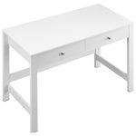 VEVOR Small Desk with Drawers, Kids Desk for Bedroom, Modern Simple Study Table for Drawing, Reading, Writing, Rectangle MDF Furniture Study Storage Table for Home, Office, White