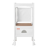 VEVOR Foldable Tower Step Stool for Toddler 3-Level Height 56.75 kg Loading White
