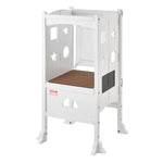 VEVOR Foldable Tower Step Stool for Toddler 3-Level Height 56.75 kg Loading White