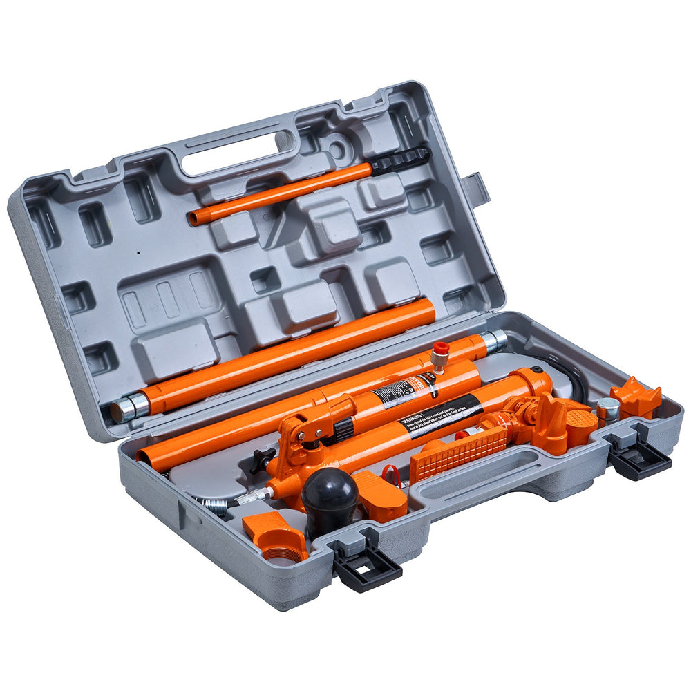 VEVOR 12 Ton Porta Power Kit, Portable Hydraulic Jack with 4.6 ft/1.4 m Oil Hose, Auto Body Frame Repair Kit with Storage Case for Car Repair, Truck, Farm