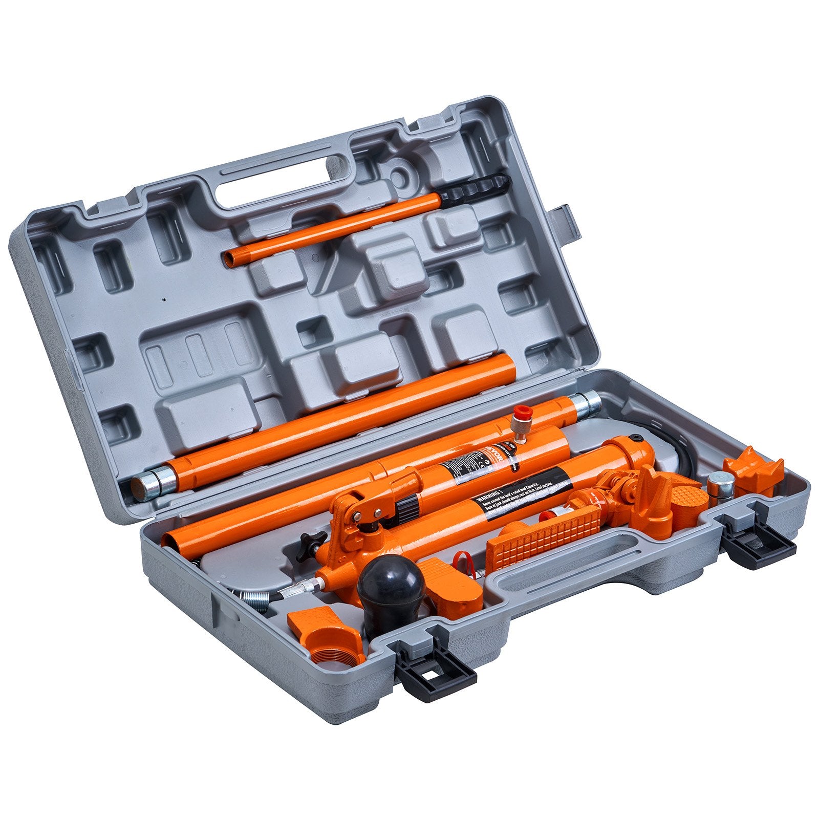 VEVOR 12 Ton Porta Power Kit, Portable Hydraulic Jack with 4.6 ft/1.4 m Oil Hose, Auto Body Frame Repair Kit with Storage Case for Car Repair, Truck, Farm