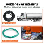 VEVOR Fuel Transfer Pump, 12V DC 16 GPM 1/4 HP, Gasoline Extractor Pump with Automatic Nozzle, Discharge Hose & Suction Pipe for Gasoline, Diesel, Kerosene, Ethanol & Methanol Blends, and Biodiesel