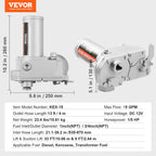 VEVOR Fuel Transfer Pump, 12V DC 57L/min(15 GPM) 149W(1/5 HP), Gear-Type Electric Diesel Transfer Pump with Auto Shut-Off Fuel Nozzle, Long Inlet & Outlet Hose for Gasoline, Diesel, Kerosene, Ethanol Blends