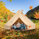 VEVOR Canvas Bell Tent, 4 Seasons 3 m/9.8ft Yurt Tent, Canvas Tent for Camping with Stove Jack, Breathable Tent Holds up to 4 People, Family Camping Outdoor Hunting Party