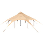 VEVOR Canvas Tent, 4 Seasons 5 m/16.4 ft Bell Tent, Canvas Tent for Camping with Stove Jack, Breathable Yurt Tent for up to 8 People, Family Camping Outdoor Hunting Party