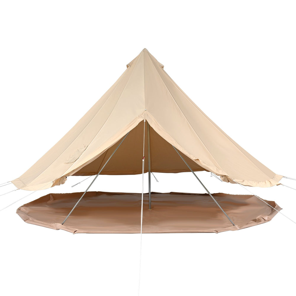 VEVOR Canvas Bell Tent, 4 Seasons 7 m/22.97 ft Yurt Tent, Canvas Tent for Camping with Stove Jack, Breathable Tent Holds up to 12 People, Family Camping Outdoor Hunting Party