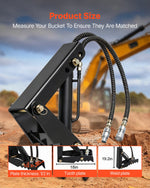 VEVOR Hydraulic Backhoe Thumb, 45.72 cm 12.70 mm Thickness Heavy Duty Excavator Thumb, Black Steel Weld On Thumb Attachments with Hydraulic Cylinder, Mechanical Hydraulic Thumb for Backhoe/Excavator