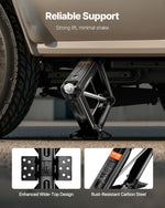 VEVOR 6500 lbs RV Scissor Jacks, 4-23.4 in RV Stabilizer Leveling Scissor Jacks, Set of 2, Heavy Duty Stabilizer Jack with Crank Handle, Socket and Bubble Levels, Not Easily Bent or Deformed