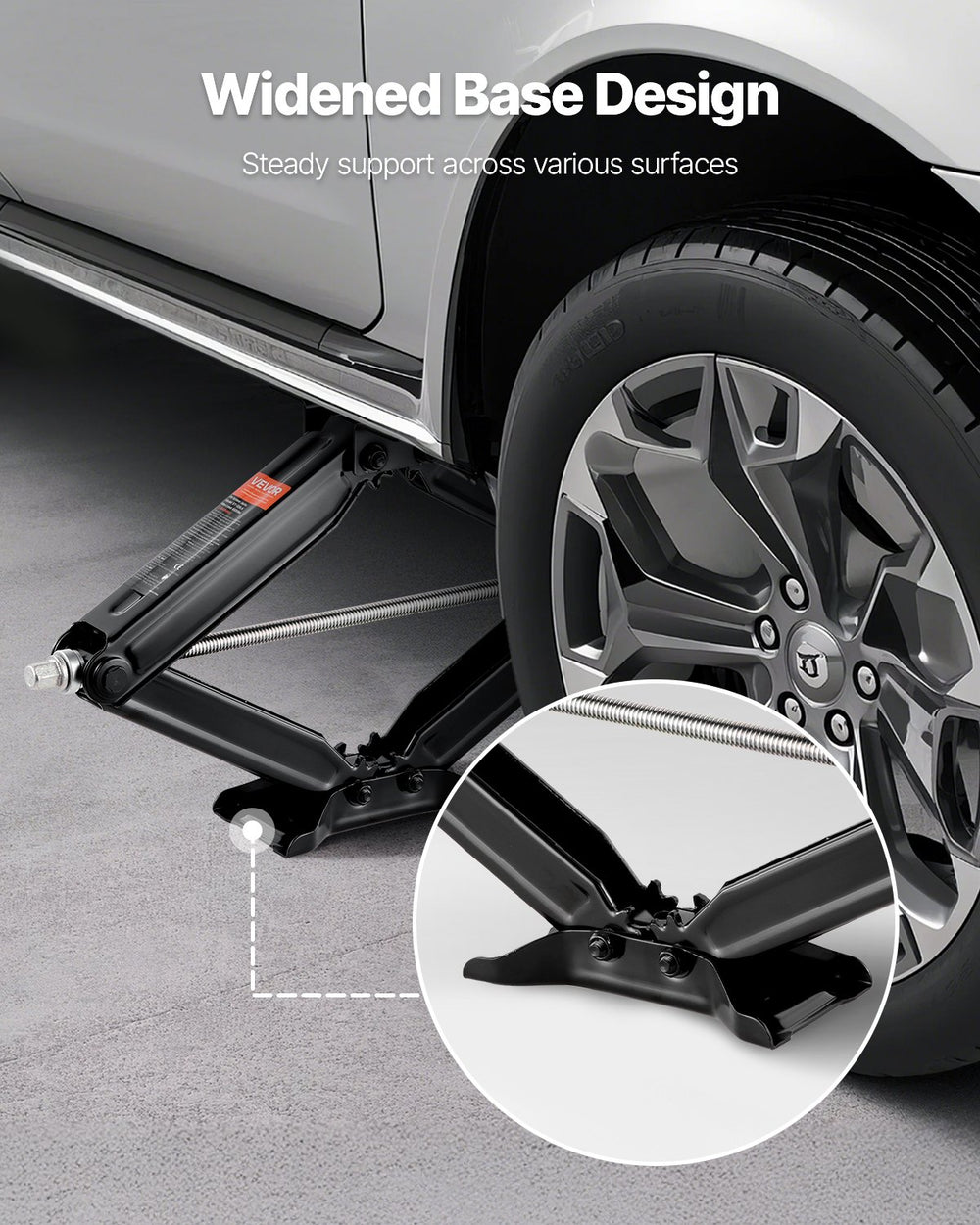 VEVOR 6500 lbs RV Scissor Jacks, 4-23.4 in RV Stabilizer Leveling Scissor Jacks, Set of 2, Heavy Duty Stabilizer Jack with Crank Handle, Socket and Bubble Levels, Not Easily Bent or Deformed