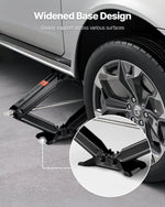 VEVOR 6500 lbs RV Scissor Jacks, 4-23.4 in RV Stabilizer Leveling Scissor Jacks, Set of 2, Heavy Duty Stabilizer Jack with Crank Handle, Socket and Bubble Levels, Not Easily Bent or Deformed