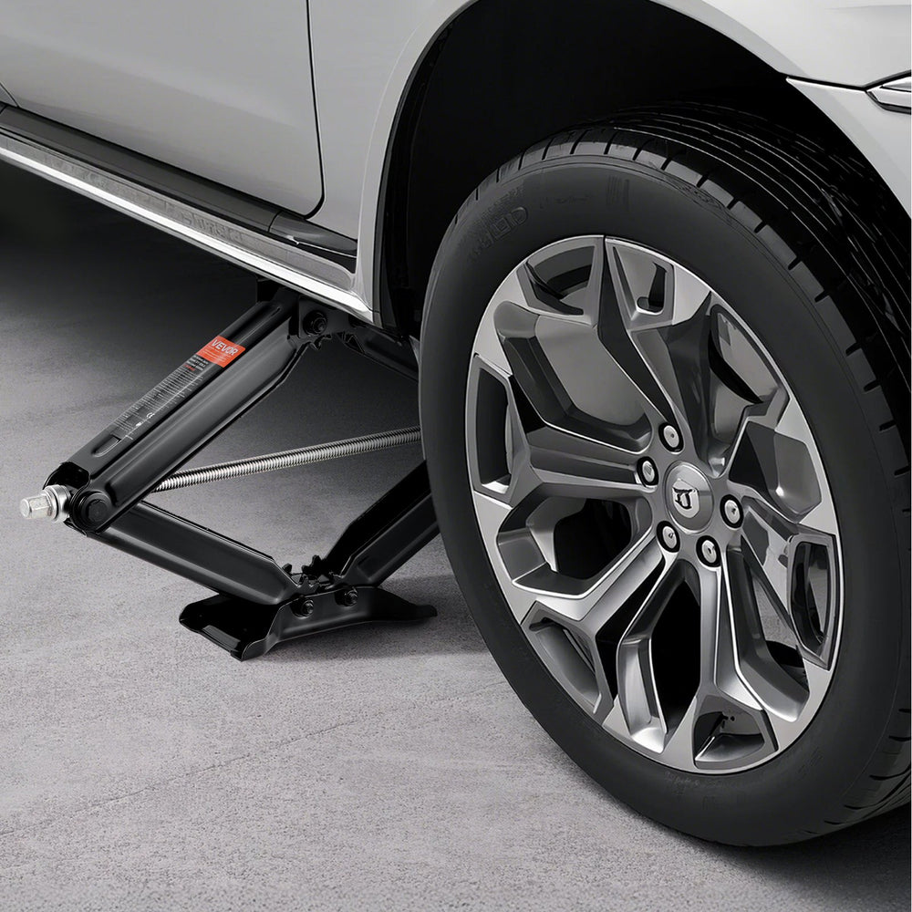 VEVOR 6500 lbs RV Scissor Jacks, 4-23.4 in RV Stabilizer Leveling Scissor Jacks, Set of 2, Heavy Duty Stabilizer Jack with Crank Handle, Socket and Bubble Levels, Not Easily Bent or Deformed
