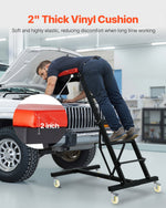 VEVOR Automotive Creeper, with Adjustable Height 49.6" to 75.6", 400 LBS Capacity High Creeper, 4 Swivel Caster Wheels, Heavy Duty Creeper for Auto Repair and Maintenance