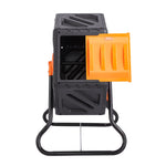 VEVOR Compost Bin, 70 L Small Composting Tumbler, Compact Single Rotating Chamber with Sliding Door and Steel Frame, BPA Free Composter Bin Tumbler for Garden, Kitchen, Yard, Outdoor