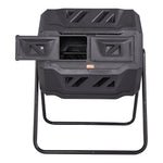 VEVOR Compost Bin, 162.8 L Dual Chamber Composting Tumbler, Large Tumbling Rotating Composter with 2 Sliding Doors and Steel Frame, BPA Free Composter Bin Tumbler for Garden, Kitchen, Yard, Outdoor