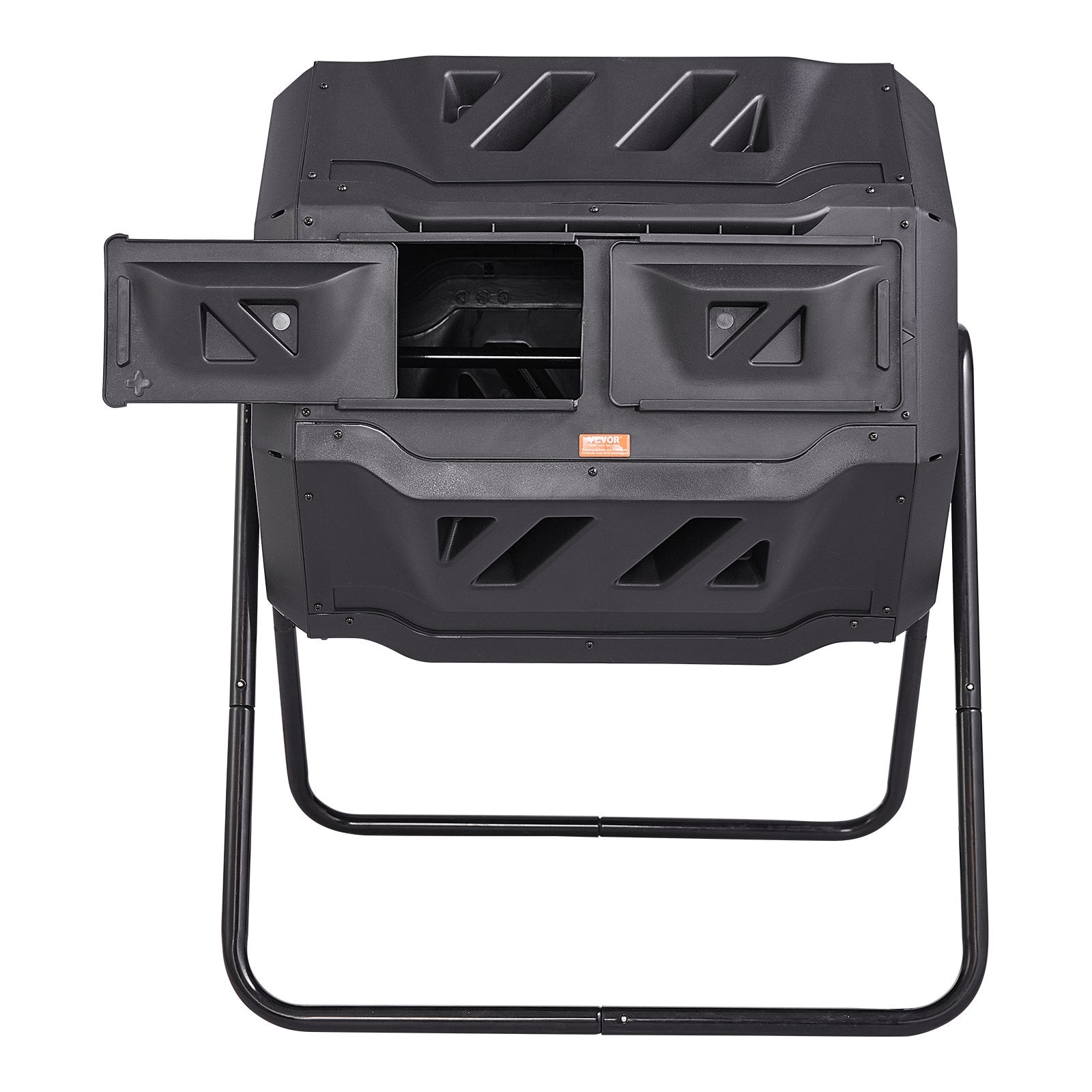 VEVOR Compost Bin, 162.8 L Dual Chamber Composting Tumbler, Large Tumbling Rotating Composter with 2 Sliding Doors and Steel Frame, BPA Free Composter Bin Tumbler for Garden, Kitchen, Yard, Outdoor