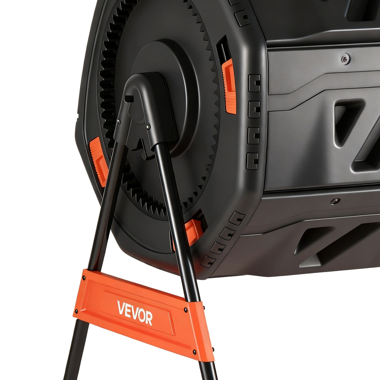 VEVOR Compost Tumbler, 200L Dual Chamber Outdoor Tumbling Composter with 2 Sliding Doors and Aeration System, Large Easy-Turn Fast Rotating Composting Bin for Outside, Garden, Kitchen, and Yard Waste