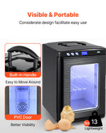 VEVOR Black Reptile Incubator 25L Scientific Lab Incubator Digital Incubator Cooling and Heating 5-42°C Reptile Egg Incubator 12V/110V Work for Small Reptiles