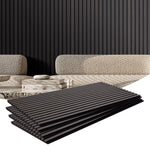VEVOR Wood Slat Acoustic Panels, 23.6 x 47.2 inch, MDF Accent Wooden Wall Panels for Modern Interior Wall Decor, Faux Wood Wall Board Panels for Noise Reduction, Black Oak