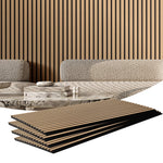 VEVOR Wood Slat Acoustic Panels, 23.6 x 47.2 inch, MDF Accent Wooden Wall Panels for Modern Interior Wall Decor, Faux Wood Wall Board Panels for Noise Reduction, Light Oak