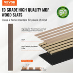 VEVOR Wood Slat Acoustic Panels, 7.9 x 94.5 inch, MDF Accent Wooden Wall Panels for Modern Interior Wall Decor, Faux Wood Wall Board Panels for Noise Reduction, Silver Wood