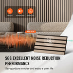 VEVOR Wood Slat Acoustic Panels, 7.9 x 94.5 inch, MDF Accent Wooden Wall Panels for Modern Interior Wall Decor, Faux Wood Wall Board Panels for Noise Reduction, Silver Wood
