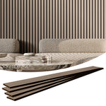 VEVOR Wood Slat Acoustic Panels, 7.9 x 94.5 inch, MDF Accent Wooden Wall Panels for Modern Interior Wall Decor, Faux Wood Wall Board Panels for Noise Reduction, Silver Wood