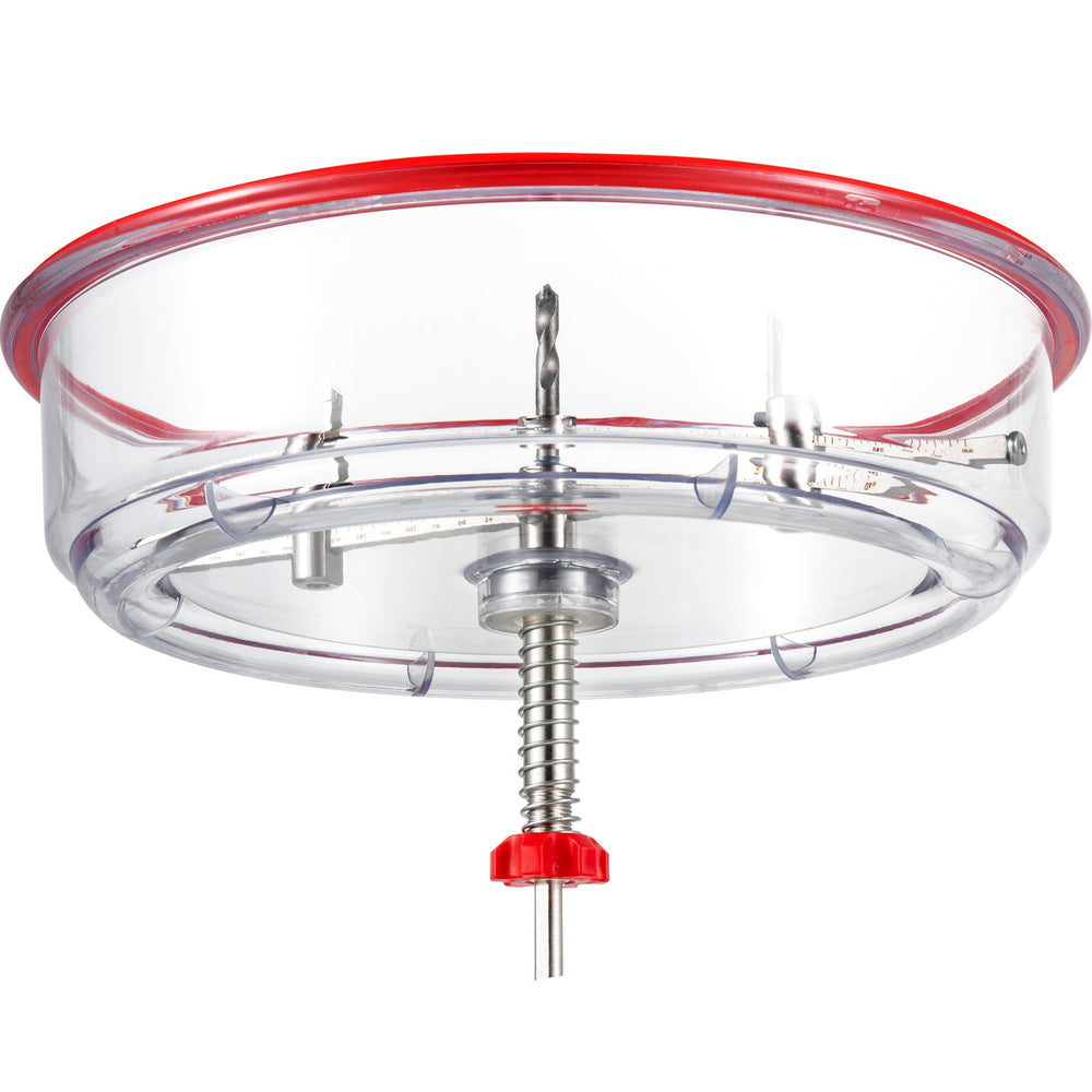 VEVOR Adjustable Hole Saw Cutter Kit, 1-5/8" to 11-13 /16" (40-300 mm), Recessed Hole Saw with PC Dust Shield, Two Replaceable Pilot Drill Bits, for Recessed Lights, Ceiling Speakers, Vent Holes