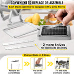 VEVOR French Fry Cutter Chopper Replacement Blade & Push Block 1/4-inch 3 Pieces