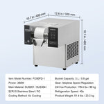 VEVOR Commercial Snowflake Ice Machine, 176.4LBS/24H Snowflake Ice Maker, Stainless Steel Ice Shaver Machine, Electric Snow Cone Maker, Air Cooling System for Rapid Heat Dissipation, for Bakery, Cafe