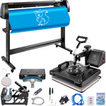 VEVOR 5 in 1 Digital 15"x12" Heat Press&53" Vinyl Cutter w/ Signmaster Software