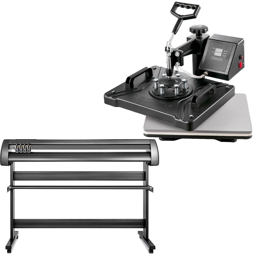 VEVOR 5 in 1 Digital 15"x12" Heat Press&53" Vinyl Cutter w/ Signmaster Software