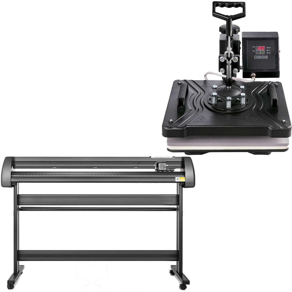 VEVOR 5 in 1 Digital 15"x12" Heat Press&53" Vinyl Cutter w/ Signmaster Software