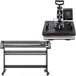 VEVOR 5 in 1 Digital 15"x12" Heat Press&53" Vinyl Cutter w/ Signmaster Software