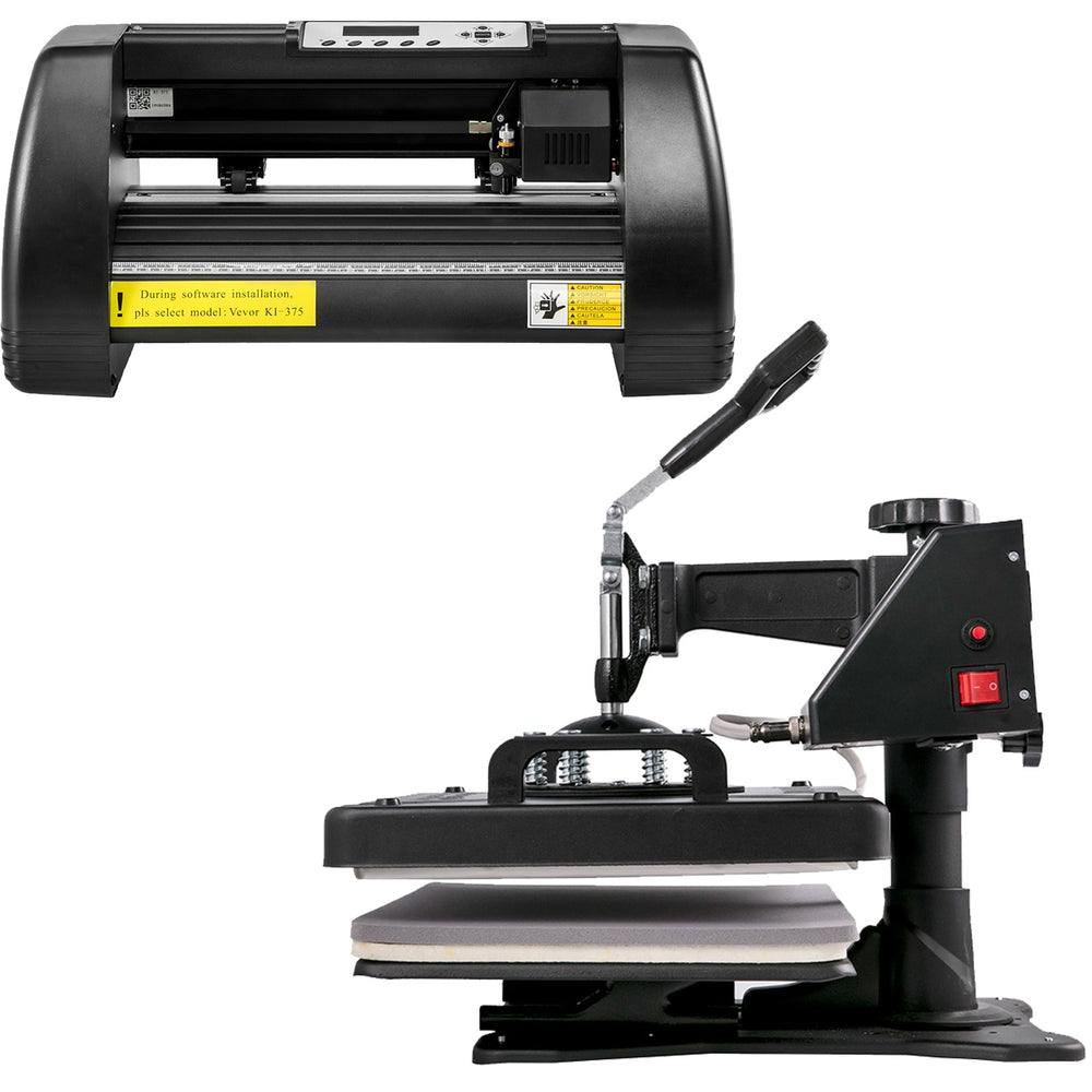 VEVOR 5 In 1 Digital 15"x12" Heat Press&14 in Vinyl Cutter w/ Signmaster Software