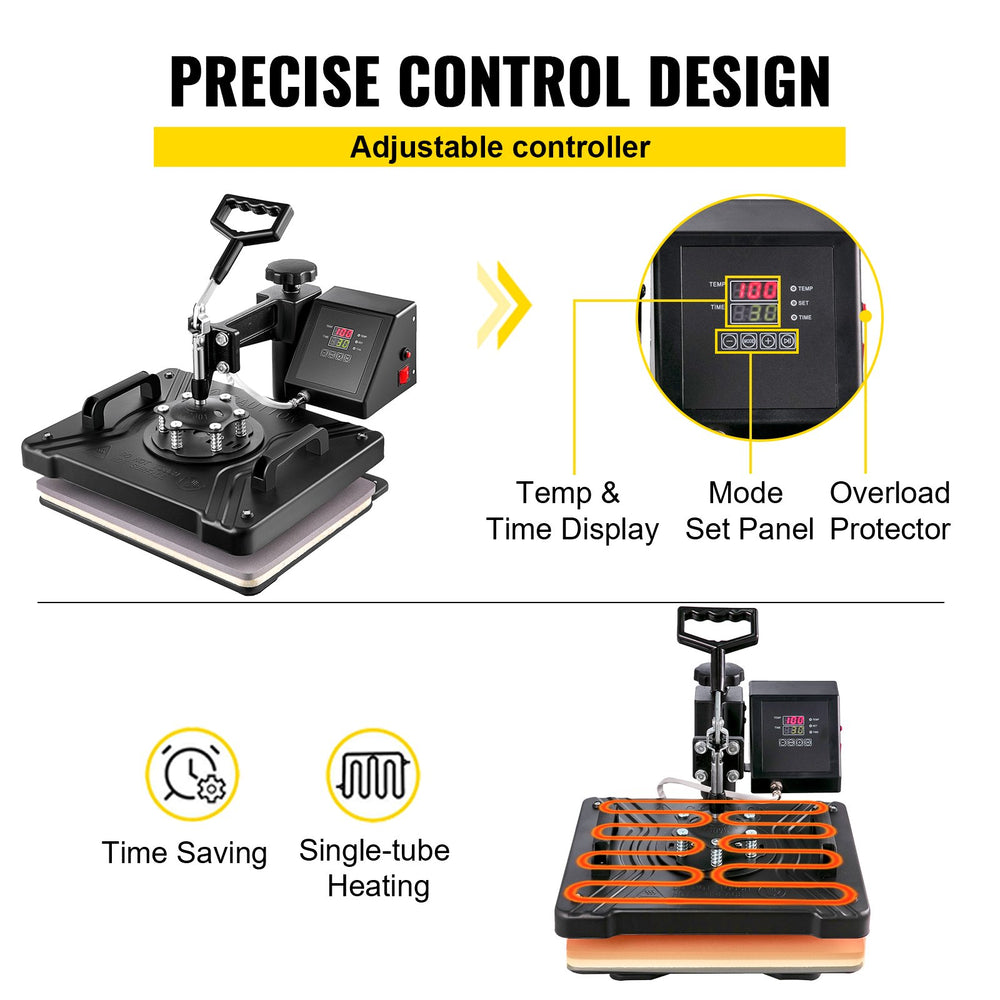 VEVOR 5 In 1 Digital 15"x12" Heat Press&14 in Vinyl Cutter w/ Signmaster Software