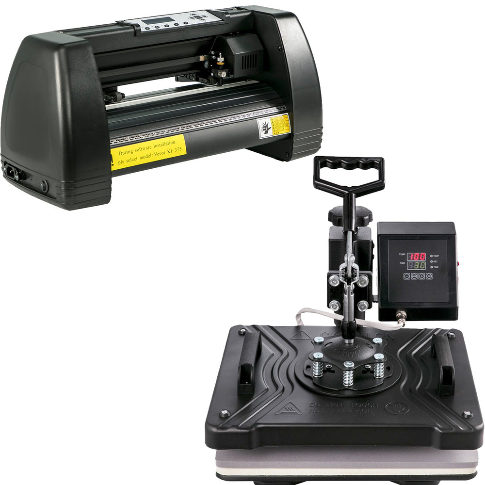 VEVOR 5 In 1 Digital 15"x12" Heat Press&14 in Vinyl Cutter w/ Signmaster Software