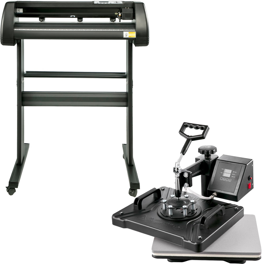 VEVOR 5 In 1 Heat Press 30.5 x 38.1 cm Vinyl Cutter Plotter 71.1 cm Software Sublimation