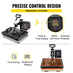 VEVOR 5 In 1 Heat Press 30.5 x 38.1 cm Vinyl Cutter Plotter 71.1 cm Software Sublimation