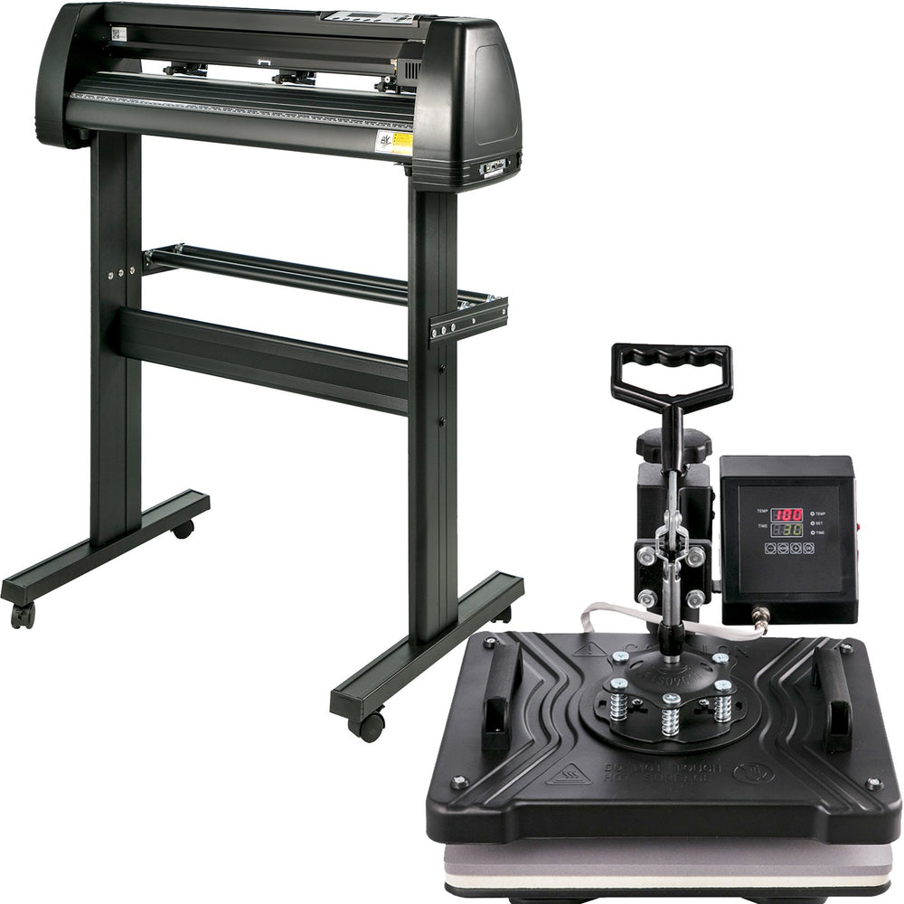 VEVOR 5 In 1 Heat Press 30.5 x 38.1 cm Vinyl Cutter Plotter 71.1 cm Software Sublimation