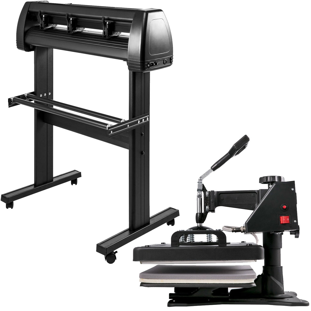 VEVOR 5in 1 Digital 15"x12" Heat Press&34" Vinyl Cutter w/ Signmaster Software