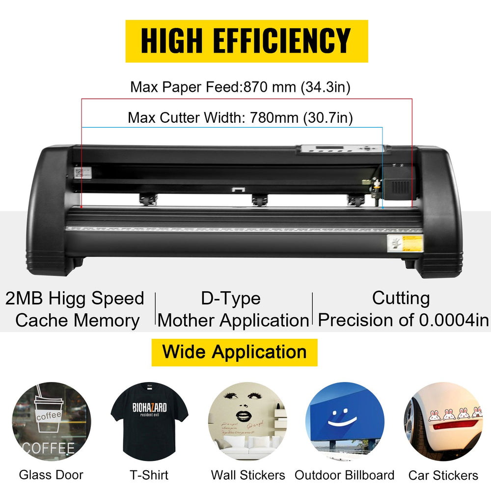 VEVOR 5in 1 Digital 15"x12" Heat Press&34" Vinyl Cutter w/ Signmaster Software