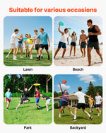 VEVOR Disc Golf Set, 6 PCS Flying Discs for Beginners, Disc Golf Starter Set, with Putter, Mid-Range, Driver, Including Mini Marker, Portable Backpack, for Outdoor Backyard, Lawn, Beach, and Park