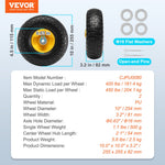 VEVOR Solid PU Run-Flat Tire Wheel Flat Free Tubeless Tire 25.4 cm 2-Pack 181.4 kg